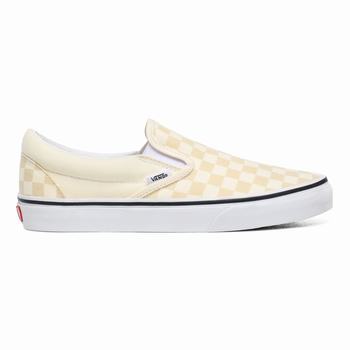 Vans Checkerboard Classic - Miesten Slip-on kengät - Valkoinen